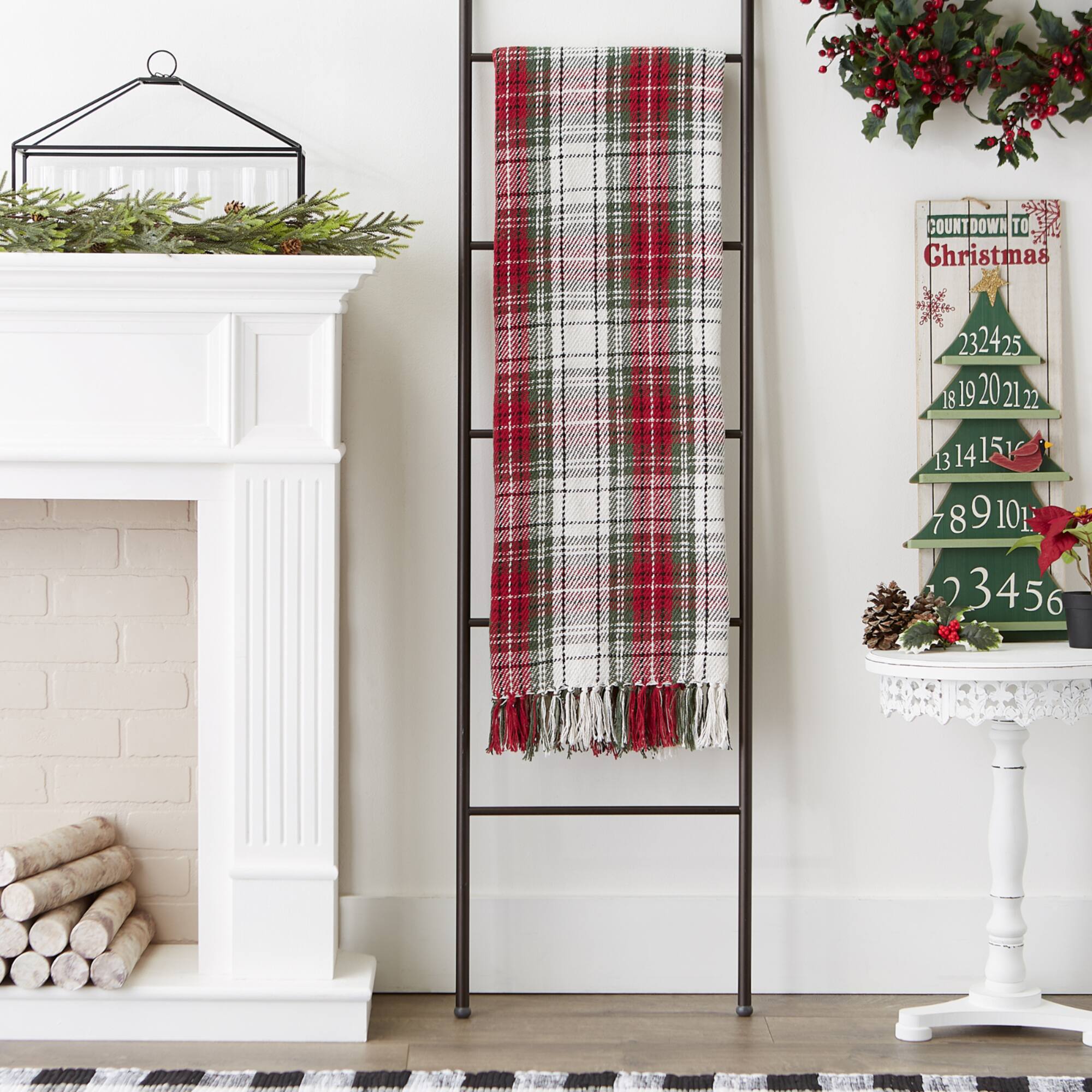DII® Christmas Plaid Recycled Cotton Throw